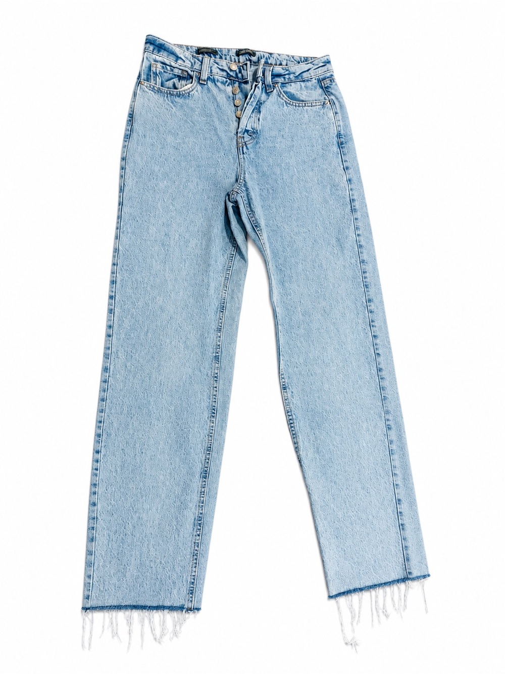Wild Fable High Rise Straight Jeans – Light Wash Frayed Hem